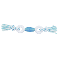 Регби и 2 кольца с ароматом мяты, голубая, 39 см CanineClean
