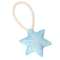 Снежинка с канатом и пищалкой 23 см, голубая, Mr.Kranch