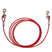 Купить Трос привязочный с двумя карабинами, 3000*5 мм Triol для собак с доставкой по России