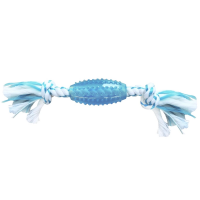 Регби с канатом и с ароматом мяты, голубая, 25 см CanineClean