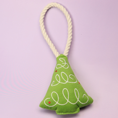 купить Елочка с канатом и пищалкой 26 см, зеленая, Mr.Kranch