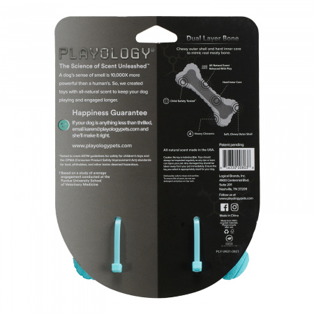 Двухслойная жевательная косточка с ароматом DUAL LAYER BONE, средняя, Playology