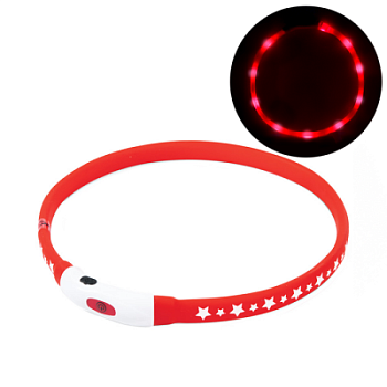 Купить Ошейник светящийся светодиодный NIGHT CITY "Звезды" Triol для собак с доставкой по России.