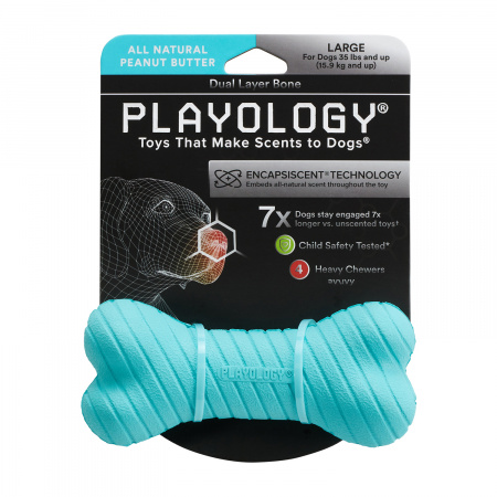 Двухслойная жевательная косточка с ароматом DUAL LAYER BONE, большая, Playology
