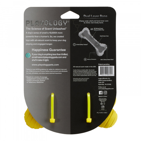 Двухслойная жевательная косточка с ароматом DUAL LAYER BONE, большая, Playology