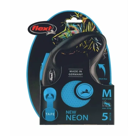 Рулетка для собак Flexi New Neon M, до 25 кг, лента 5 м