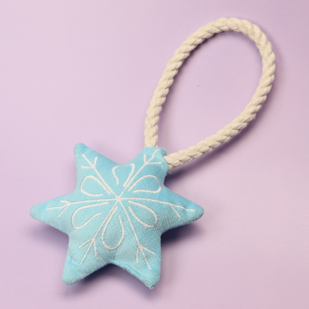 купить Снежинка с канатом и пищалкой 23 см, голубая, Mr.Kranch