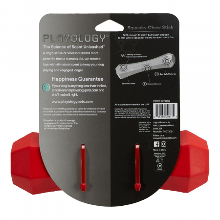 Жевательная палочка с ароматом SQUEAKY CHEW STICK, большая, Playology