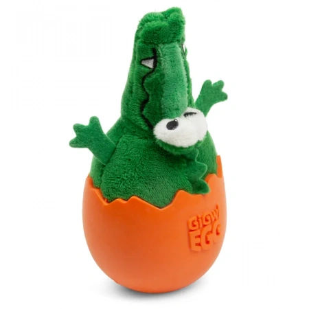 купить Игрушка для собак EGG Крокодил-неваляшка с пищалкой 14 см GIGwi