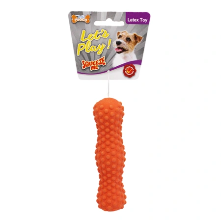купить Палка фигурная латексная с хрустом и пищалкой оранжевая 13 см, Jolly Pooch