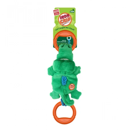 купить Крокодил на веревке с пищалкой IRON GRIP, 51 см GiGwi