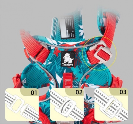 Шлейка прогулочная с ручкой Classic Camouflage, Truelove