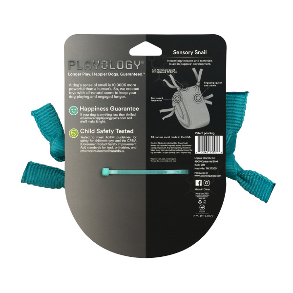 Сенсорная плюшевая улитка с ароматом для щенков PUPPY SENSORY SNAIL, Playology