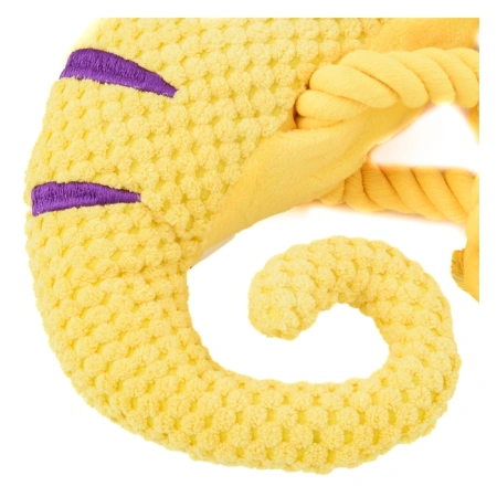 Хамелеон игрушка с канатиками и пищалкой 26 см, Mr.Kranch