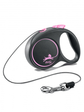 Рулетка для собак Flexi Black Design XS, до 8 кг, трос 3 м
