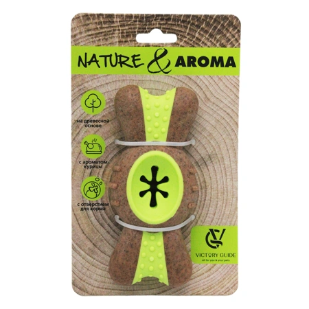 купить Бант на древесной основе с отверстием для корма с ароматом курицы 14,6 см, VG