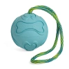 купить Мяч для собак из высокопрочной резины с веревкой голубой 8,9 см, Jolly Pooch
