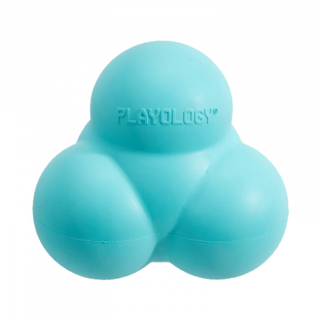 Жевательный тройной мяч с пищалкой и ароматом для собак SQUEAKY BOUNCE BALL, Playology