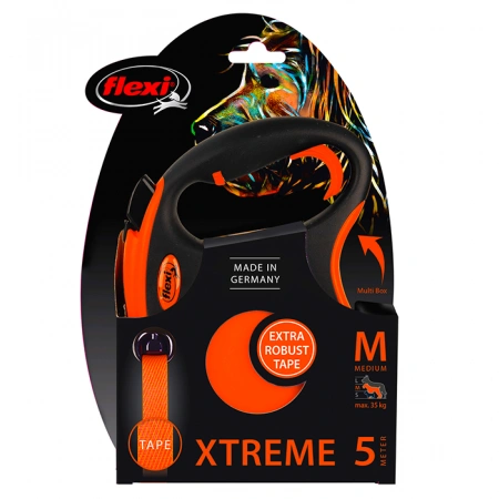 Купить Рулетка для собак Flexi Xtreme M, до 35 кг, лента 5 м для собак с доставкой по России