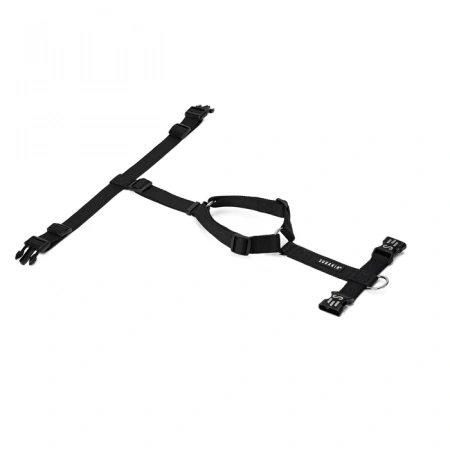 Шлейка прогулочная регулируемая Canis Черный Дымарь, Sobakin