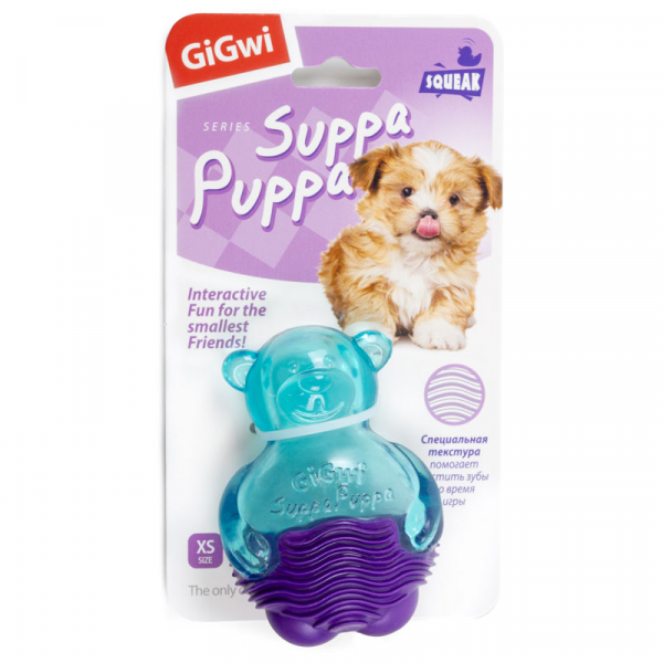 Мишка с пищалкой SUPPA PUPPA 9 см GiGwi