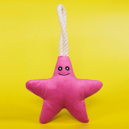 Звездочка с канатом и пищалкой 26 см, Mr.Kranch