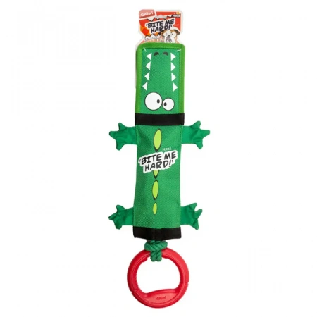 купить Крокодил на веревке с ручкой с пищалкой BITE ME HARD 51 см GiGwi
