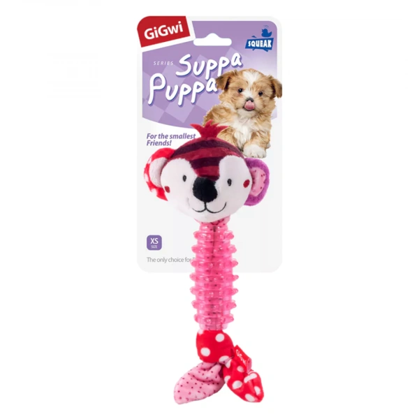 Обезьяна с пищалкой SUPPA PUPPA 15 см GiGwi