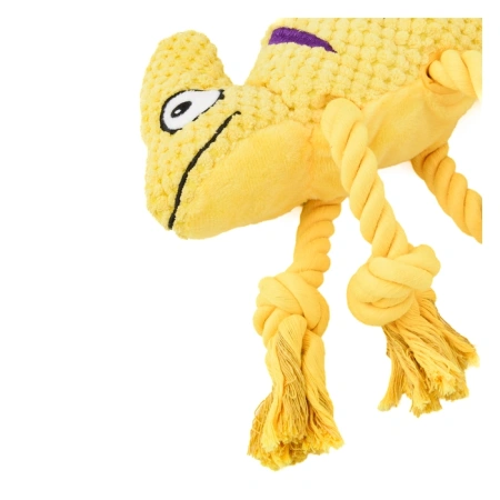 Хамелеон игрушка с канатиками и пищалкой 26 см, Mr.Kranch