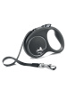 Рулетка для собак Flexi Black Design S, до 15 кг, лента 5 м