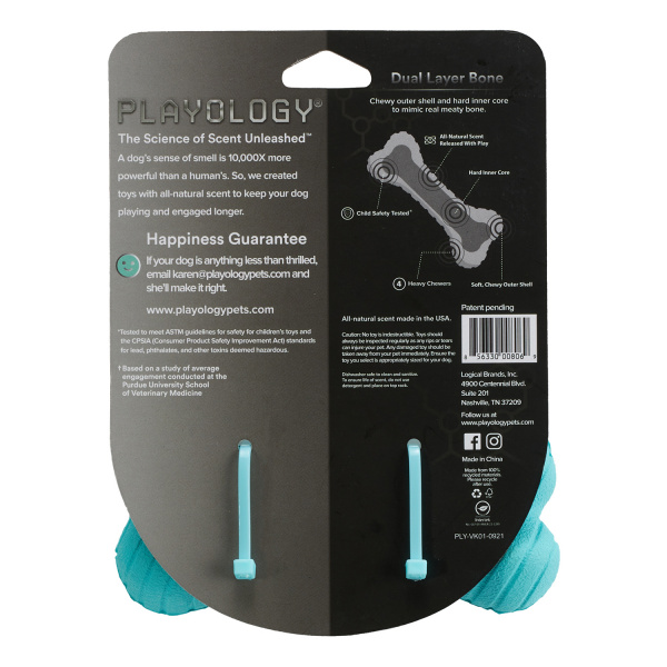 Двухслойная жевательная косточка с ароматом DUAL LAYER BONE, большая, Playology