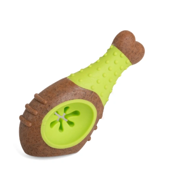 Куриная ножка на древесной основе с отверстием для корма с ароматом курицы 13 см, VG