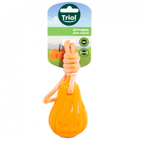 купить Тыква с верёвкой Игрушка для собак из термопластичной резины, 29,5*10,5 см Triol